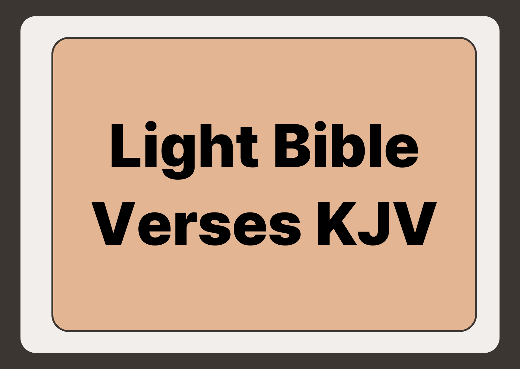 Light Bible Verses