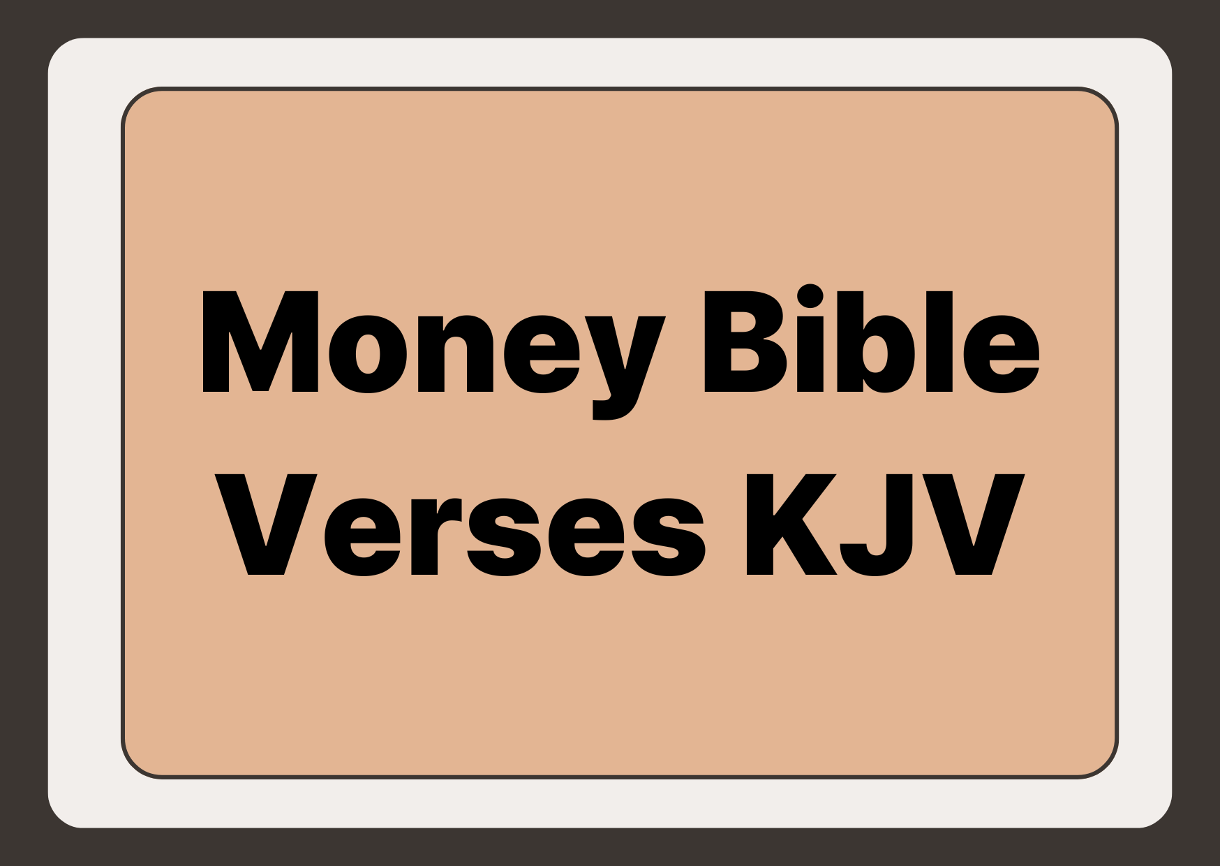 Money Bible Verses
