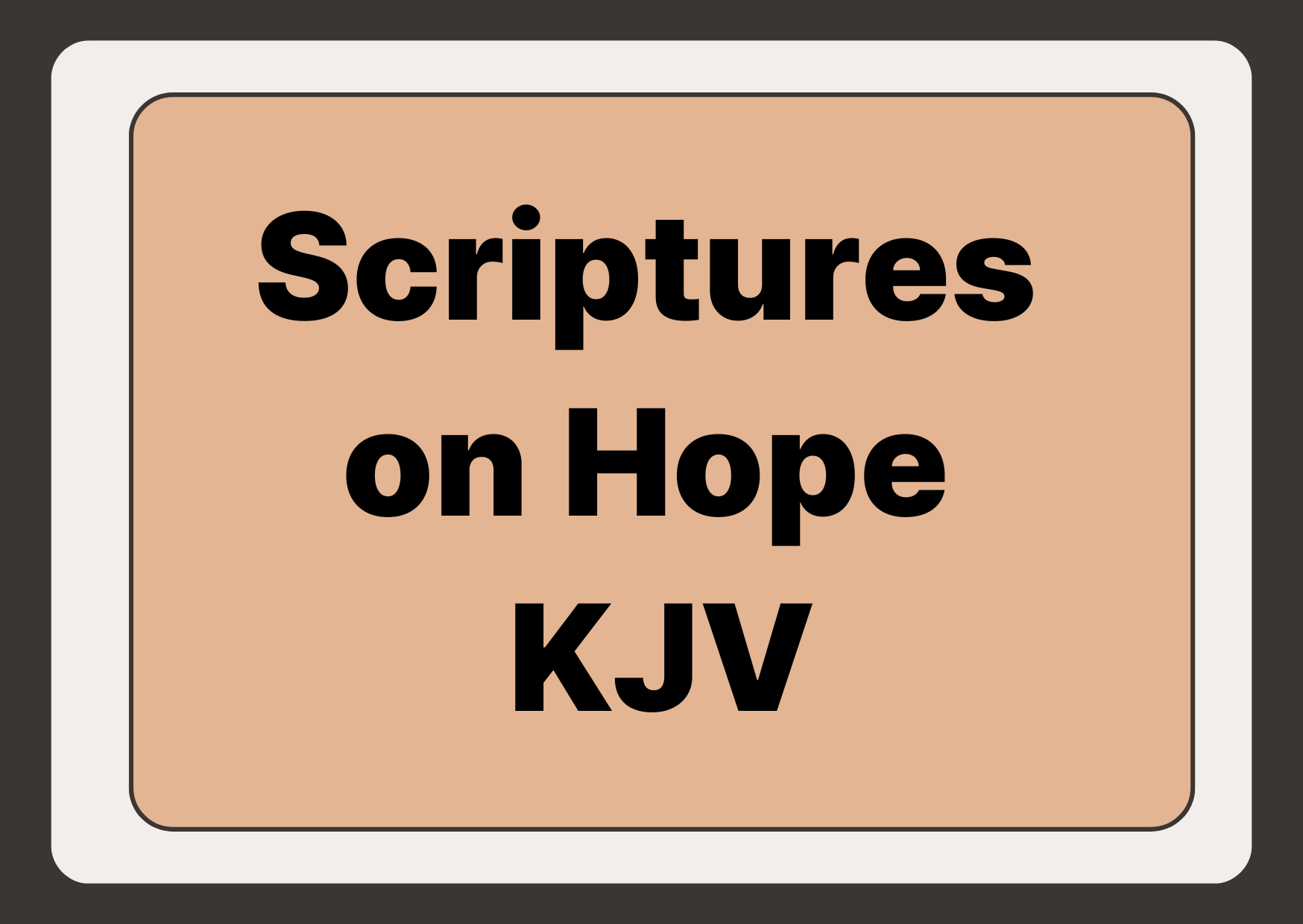 Scriptures on Hope