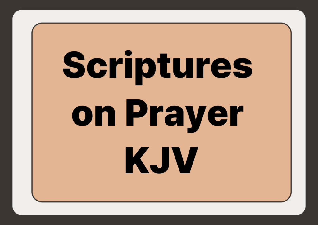 Scriptures on Prayer