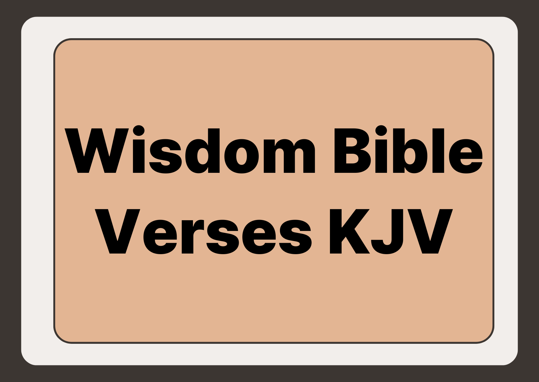 Wisdom Bible Verses