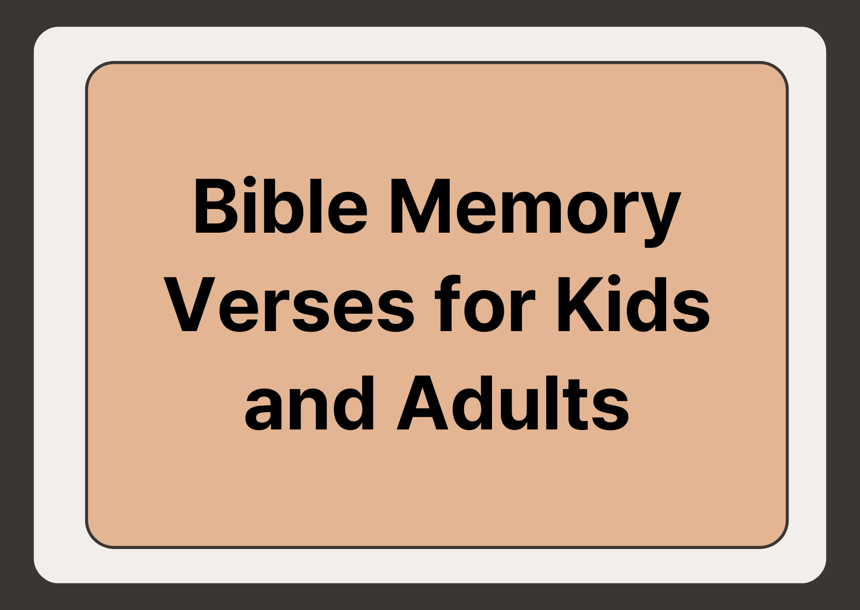 Bible for Kids and Adults